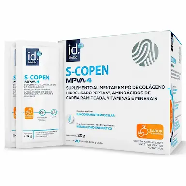S-Copen MPVA-4 Sabor Tangerina - 30 sachês de 24g cada